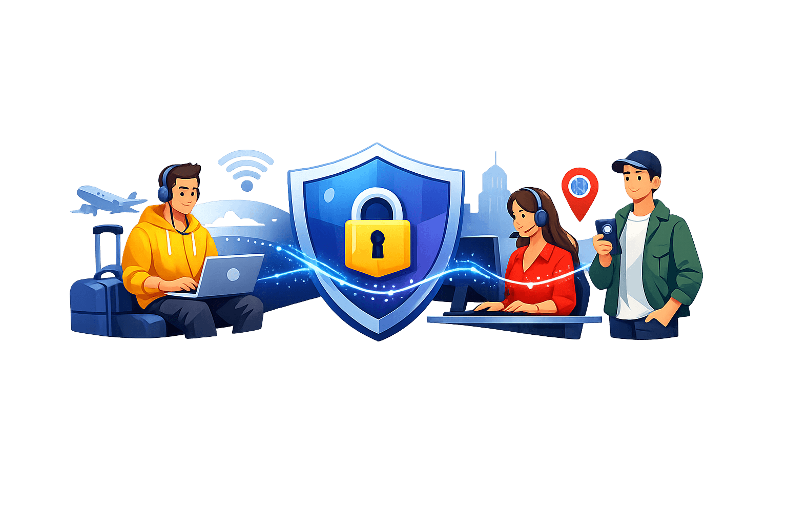 VPN иллюстрация SafeRoute VPN